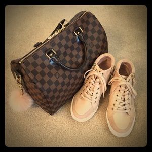 $85 Aldo Kaia Nude Wedge Sneakers